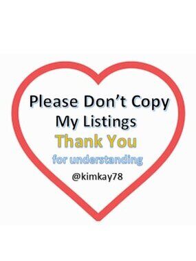 Please do not copy my listings for personal use.